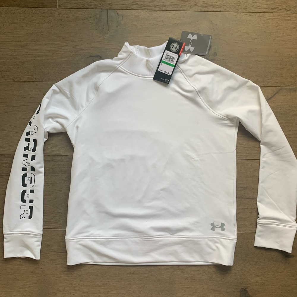 Under Armour Girls Cold Gear Crewneck - White